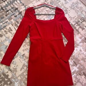 Red Long Sleeve Dress